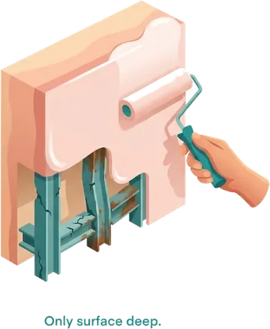 Creams sit on the surface of the skin